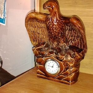 German Eagle Brown WWII Mantel Clock